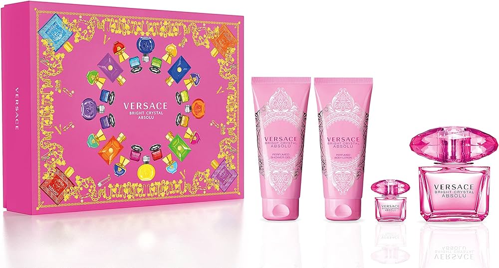 VERSACE BRIGHT CRYSTAL ABSOLU (W) SET EDP 90ML EDP 5ML + BL 100ML + SG 100ML - VERSACE - Fragrance HQ Kenya