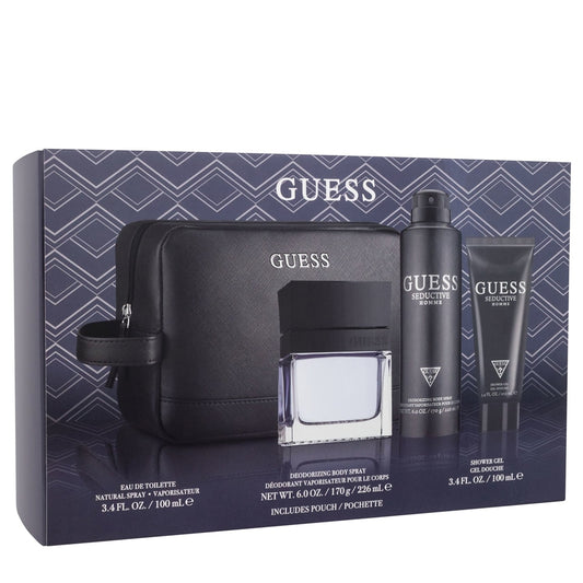 GUESS SEDUCTIVE HOMME (M) SET EDT  100ML + SG 100ML + BODY SPRAY 226ML +  POUCH